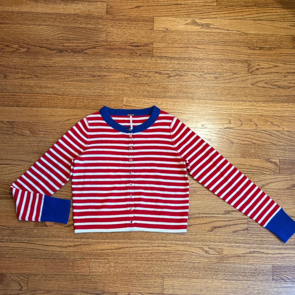 NWOT Free People Striped Cardigan